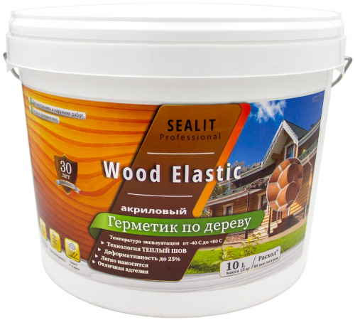 Купить ГЕРМЕТИК - Sealit Wood Elastic для работы с деревянными материалами 10 л в Пскове, Псковская область