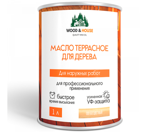 Заказать МАСЛО ТЕРРАСНОЕ ДЛЯ ДЕРЕВА WOOD & HOUSE в Пскове, Псковская область